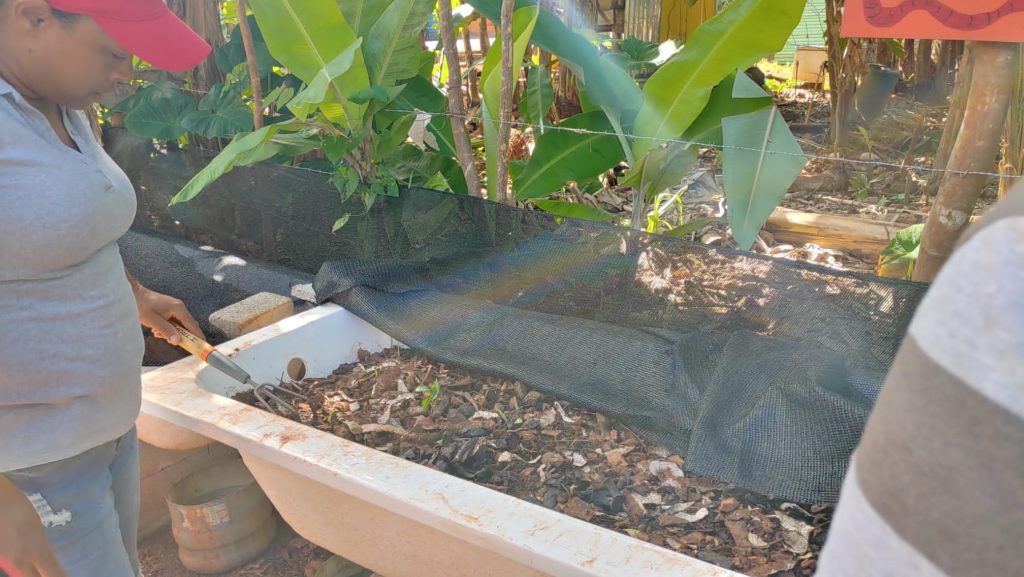 Frau bei der Gartenarbeit