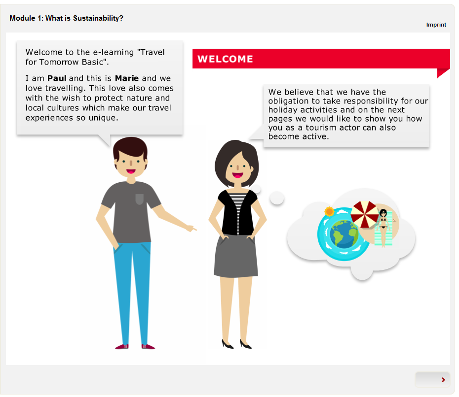 Ein Screenshot von der Titelseite des E-Learnings.